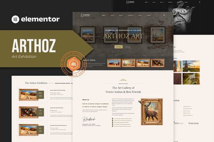 Coverimage-Arthoz-Art-Exhibition-Elementor-Template-Kit